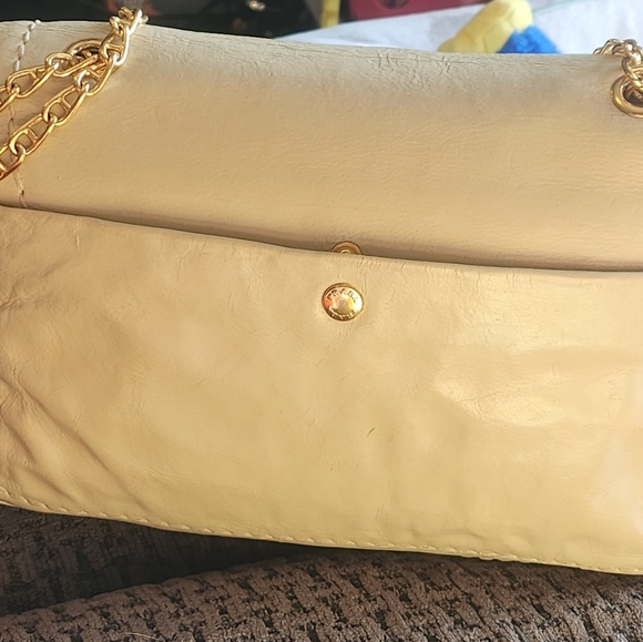 Sold Prada Glace Calf Leather Crossbody Handbag with Push Lock Chain Strap - Picture 12 of 13